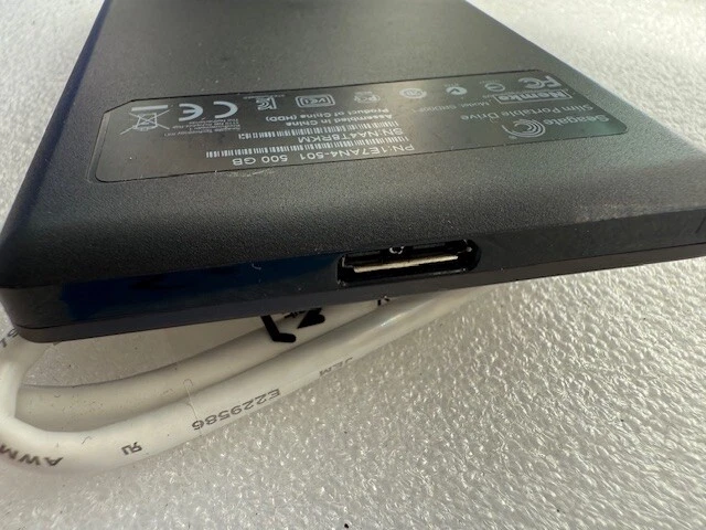 Seagate Slim Portable Drive 500GB SRD00F1 Black 1E7AN4-501 USB 3.0 - Image 3 of 3