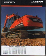 DOOSAN 14 - 28 Metric Ton Crawler Excavator Brochure Leaflet