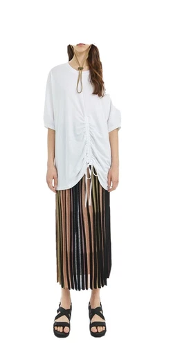 Bimba Y Lola Drawstring Tee Shirt NWT