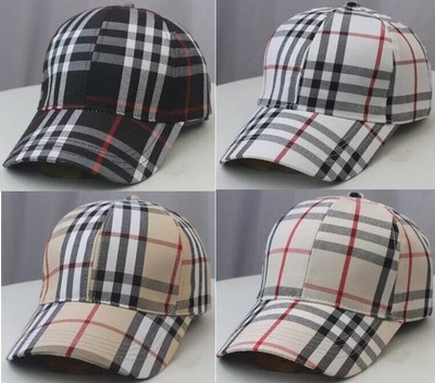 Plaid Stripe Baseball Cap Fashion Designer Outdoor Summer Adjustable casual Hat