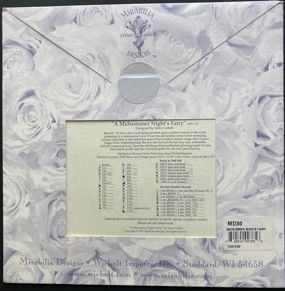 Mirabilia - A Midsummer Night’s Fairy - NEW Cross Stitch Chart/Pattern - MD30 - Image 2 of 2