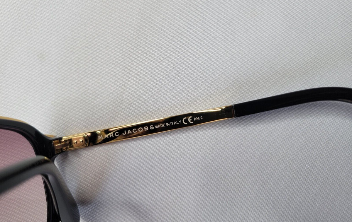 MARC JACOBS MJ515/S 0OT/PB GOLD BLACK AVIATOR SUNGLASSES 