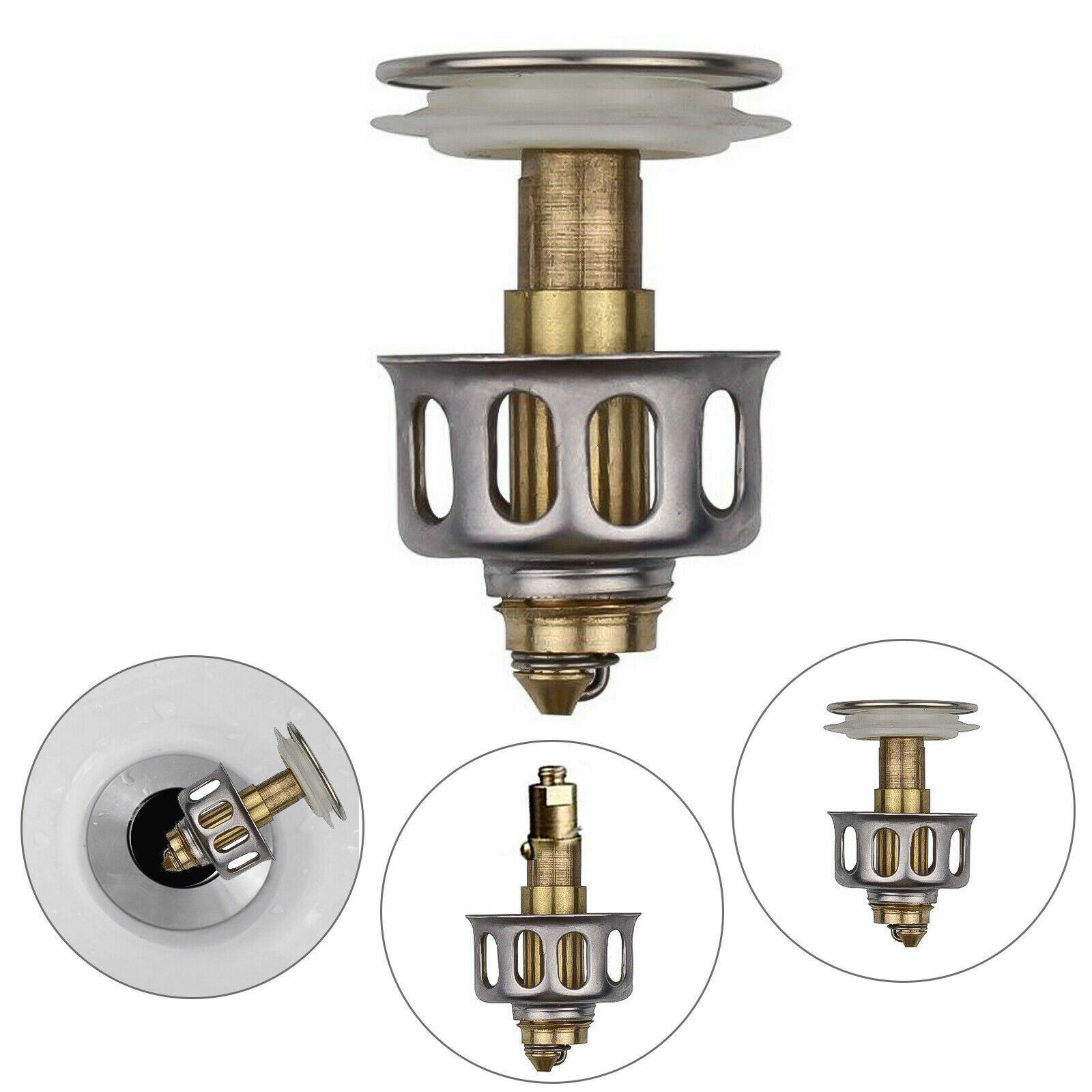 standard Wash Basin Bounce Drain Filter Pop Up Bathroom Sink Drain Plug 35mm eBay