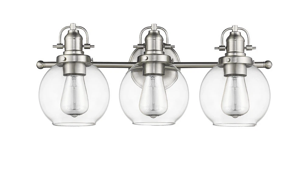 Over Mirror Satin Nickel Bathroom 3 Light Fixture 22