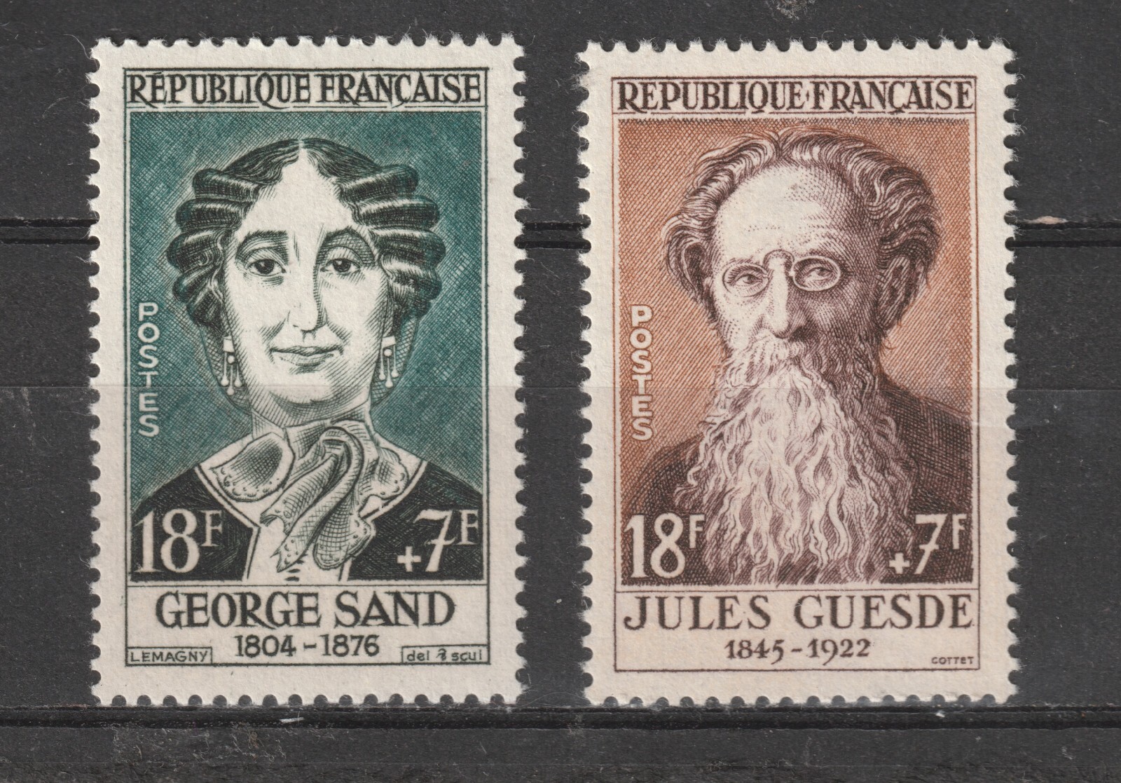 France: Lot 59 Semi-Postal (Details Below) 2022 Cat. Value $32.95