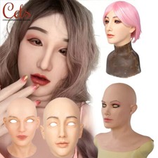 Realistic Silicone Mask Female Face Head Mask For Crossdresser To Cosplay
