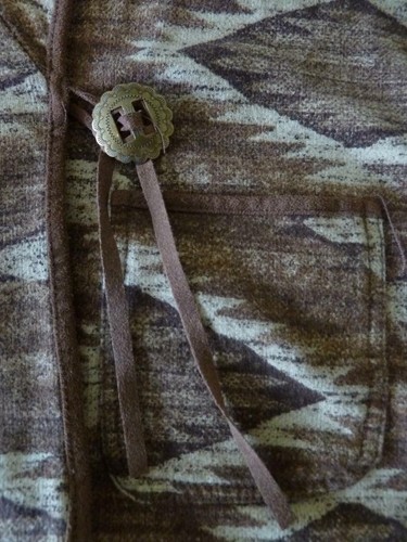 Giacca avvolgente Ralph Lauren cotone sud-ovest Navajo collare concho bottoni ~M/L - Foto 6 di 12