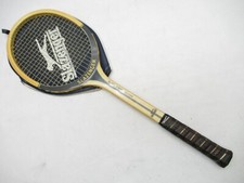 VINTAGE SLAZENGER "PRO GLASS" WOOD/GLASS FIBRE TENNIS RACQUET. ANTIQUE / DISPLAY
