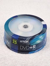 New TDK DVD R 25pk RW 16x 4.7 GB Discs Brand New Sealed