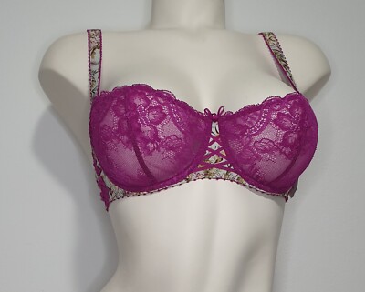 Aubade Balconette Spitzen BH, Farbe pink, Größe 80C