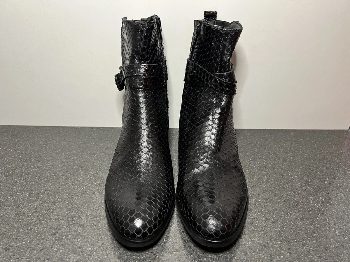 Dune London Snakeskin Ladies Leather Walking Boots Size UK 7 Eur