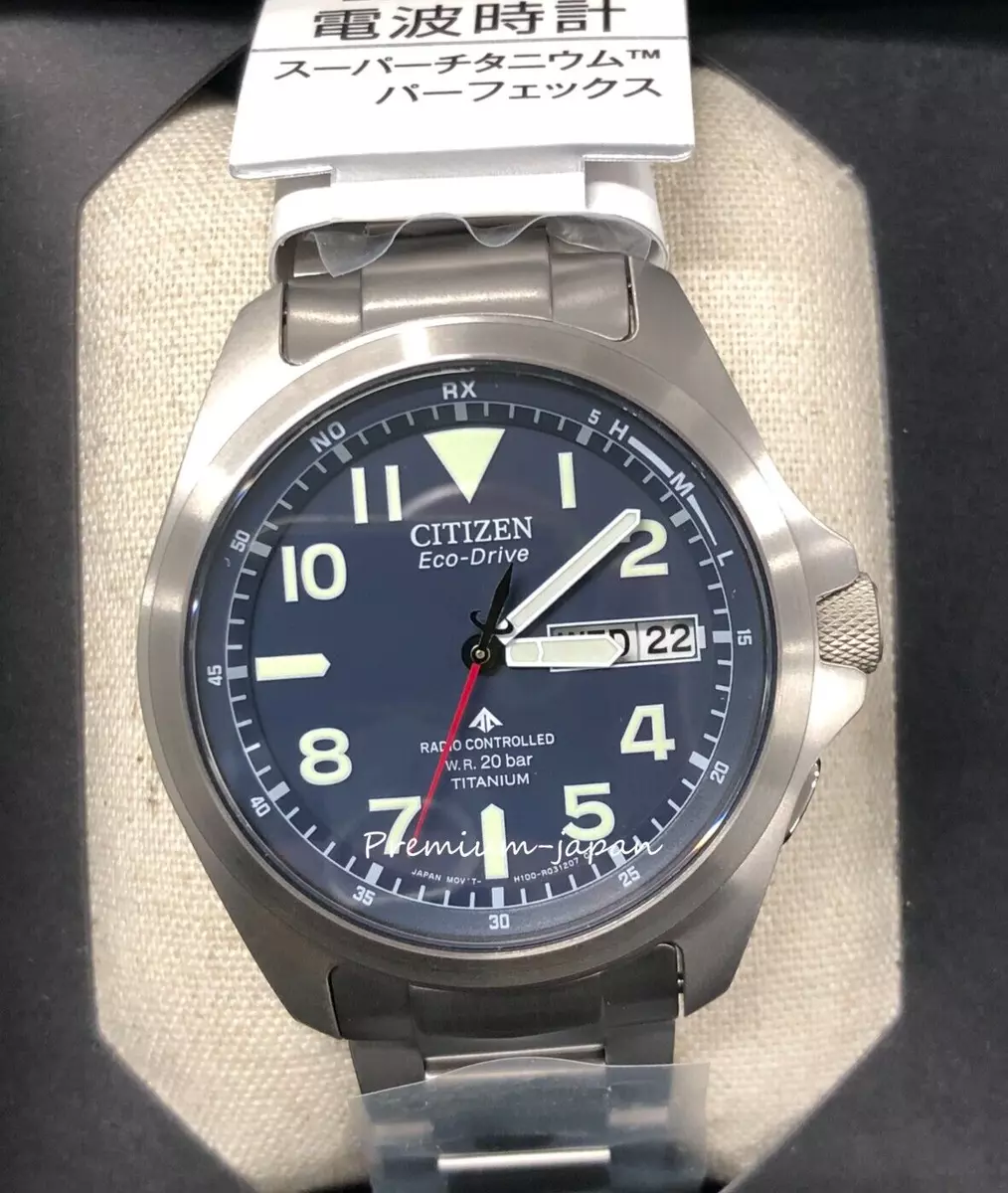 CITIZEN AT6080 53L PROMASTER Eco Drive Radio Watch LAND Series