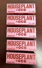 OCB HOUSEPLANT BROWN RICE 1 1/4 Rolling Papers + Tips -5 PACKS