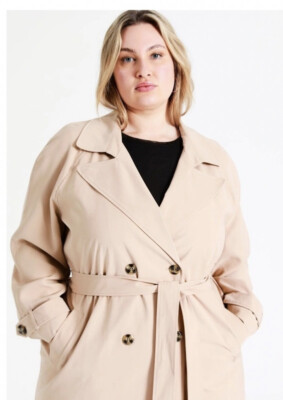 FREE POST NWT Tokito Curve Trench Coat 20 RRP Australia