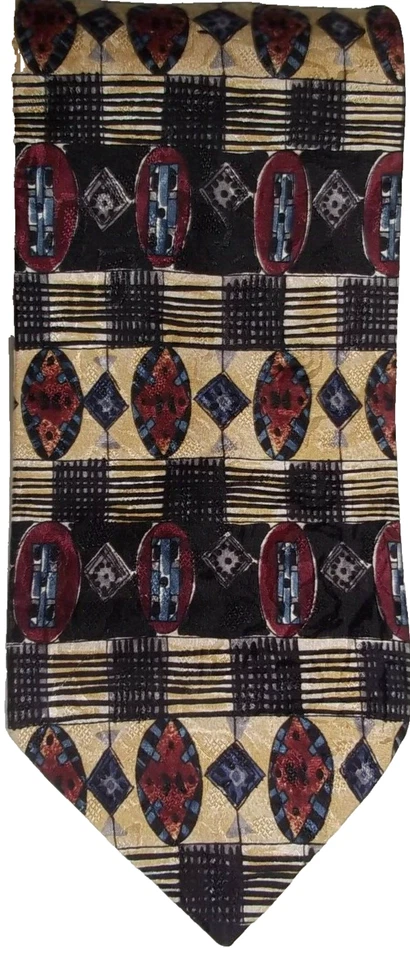 !! Hickey Freeman Multicolor Silk Woven Tie 59"L x 4"W - Image 3 of 4