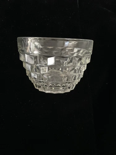 Custard Cup Fostoria American Pattern 2-3/8" tall 3-1/2" diameter Staked Blocks