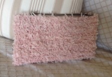Tasche, Clutch, Handarbeit, gehäkelt, rosa, Reißverschluss, 22x12 cm, Effektgarn