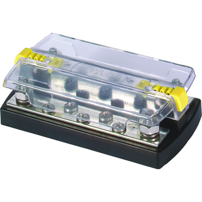 Blue Sea 2722 DualBus Plus 1/4'' Stud, 5 x 10 - 32 Screw Terminal - Multi-Circuit