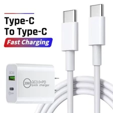 20W USB-C Fast Wall Charger Adapter Type-C Cable For iPhone 17 Air 16 15 Pro Max