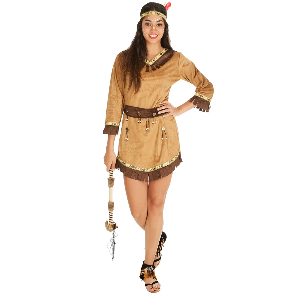 DRESSFORFUN Women’s Sexy Ashley Apache Native American Costume Halloween Fancy Dress Outfit