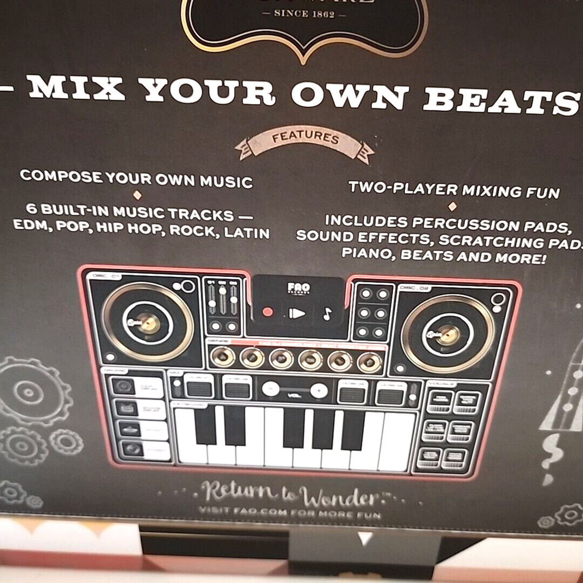 FAO Schwarz DJ Mixer Mat Mix Your Own Beats Compose Your Own Music