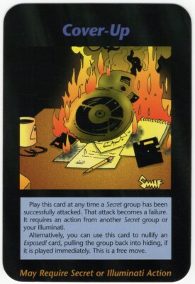 Cover-Up Card New World Order Illuminati RARE INWO Steve