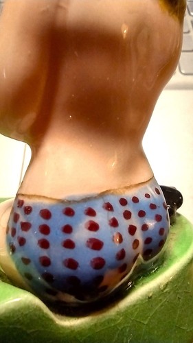 Vtg Rare Risque Sexy Nude Topless Girl N Pool Ashtray Tidbit Tray By Shafford - Picture 13 of 14