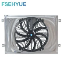 Radiator Shroud+ 16" Fan For 1966-1979 Ford F100 F150 F250 F350 Bronco Truck V8