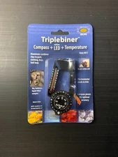 Sun Company Triplebiner Compass + Thermometer + LED Light + Carabiner EDC 