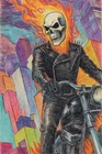 Ghost Rider  Sketch Original Art card w/Signature #002
