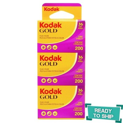 Kodak Gold 200 35 mm Colour Film 3 Pack 36 Exposure ISO 200 Camera Roll