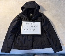 North Face Hyvent Hooded Rain Jacket W/Removable Fleece Jacket Women  s S/PBlack