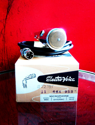 Vintage 1950s Electro Voice 664 dynamic cardioid microphone Hi Z w accessories