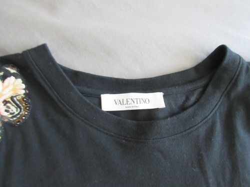 VALENTINO cotton butterfly embroidered oversized tshirt XL - Picture 7 of 13