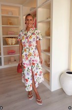 ZARA NEW WOMAN SS25 BELTED FLORAL PRINTED POPLIN MIDI DRESS 2944/340/330 S-XL