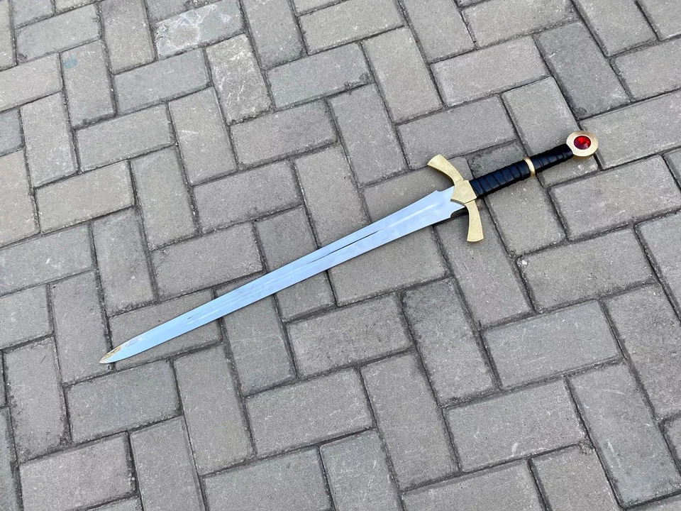 Espada Goldryn Artesanal, Réplica de Espada Athril Trono de Vidrio, Espada Vikinga Foto 3 de 4