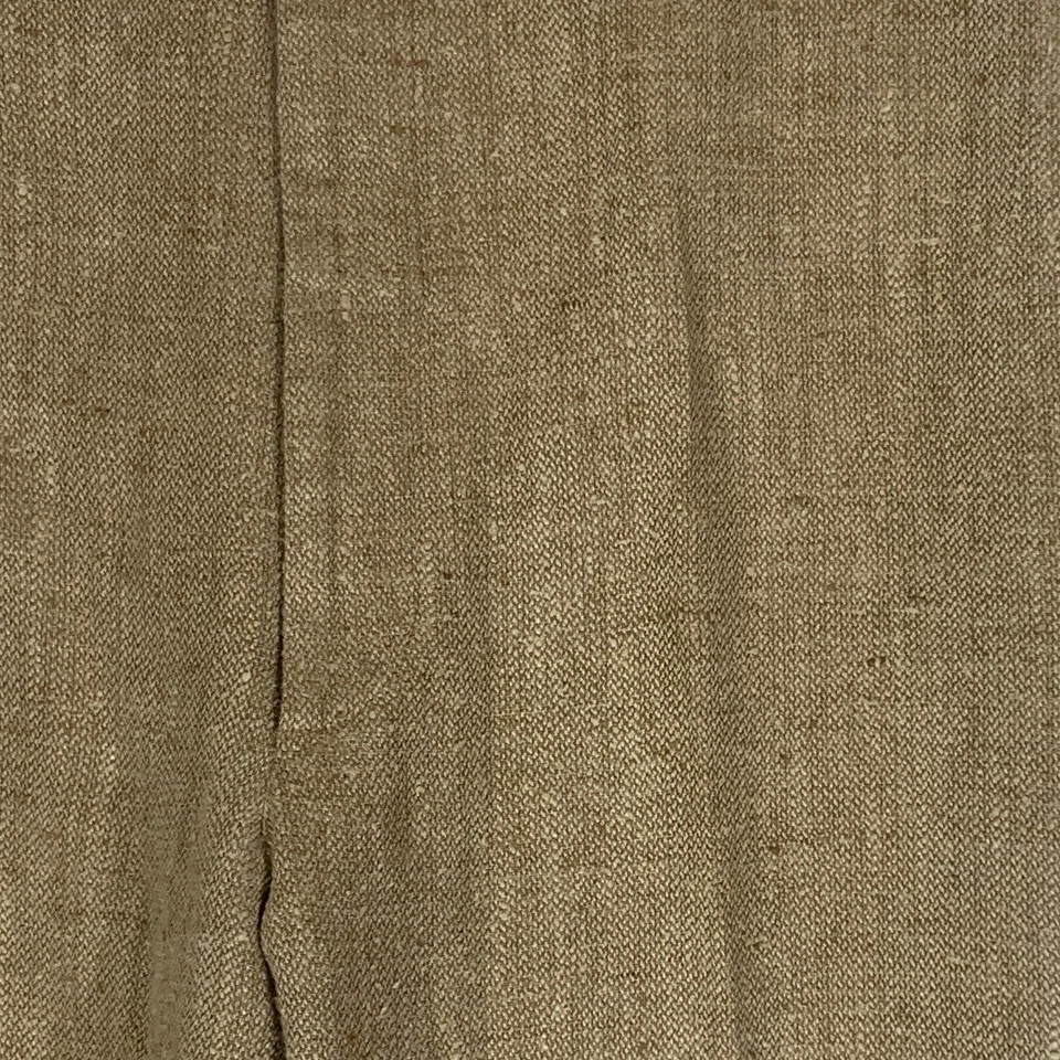 Pantalones de vestir Polo Ralph Lauren para hombre 30 lino seda tostado calce recto hechos en Italia Foto 3 de 4