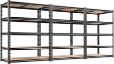 REIBII 2020LBS Storage Shelves 5 Tier Garage Shelving Heavy Duty, Adjustable Met