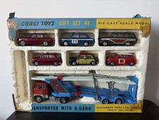 Corgi Toys, Gift Set 48, Ford Car Transporter & 6 Car's -Scarce Cast Wheel Rover
