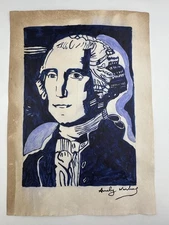 Andy Warhol COA Art Painting Original Drawing Vintage Paper Signed