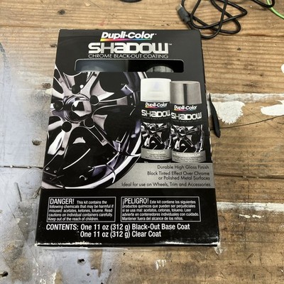 Duplicolor SHD1000 Shadow Chrome Black-Out Coating - Blackout Base + Clear Coat