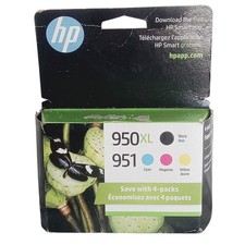 4pk Genuine HP 950XL Black 951 Cyan Magenta Yellow Ink Cartridges Exp June 26