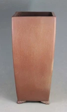 Tokoname Square Kengai Bonsai Pot by Shibakatsu, #G-24 : 126*125*H278mm