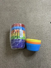 30 Pack Kids Plastic Bowls (10 oz) Colorful,Microwave & Dishwasher Safe