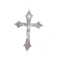 Silver Bling Cross Car Decal, Waterproof 5 inches tall x 2.5 inches wide