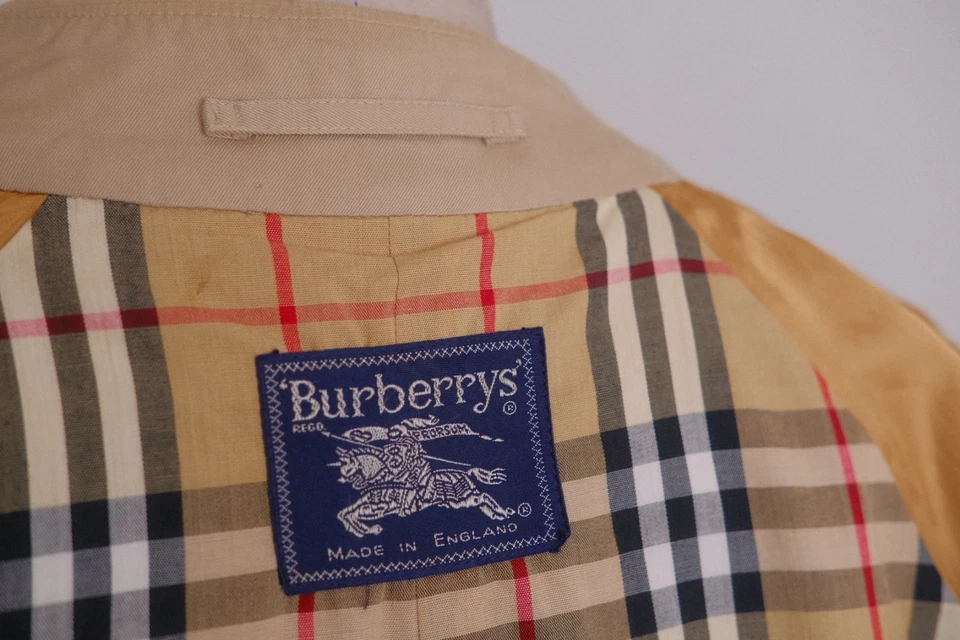 Vintage Burberrys Trench Coat Beige - Made in England - Size 50 REG - Great Con - Photo 3/4