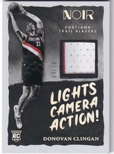 2024-25 Panini Noir NBA No. LCA-CLG Donovan Clingan Rookie Patch 4/15