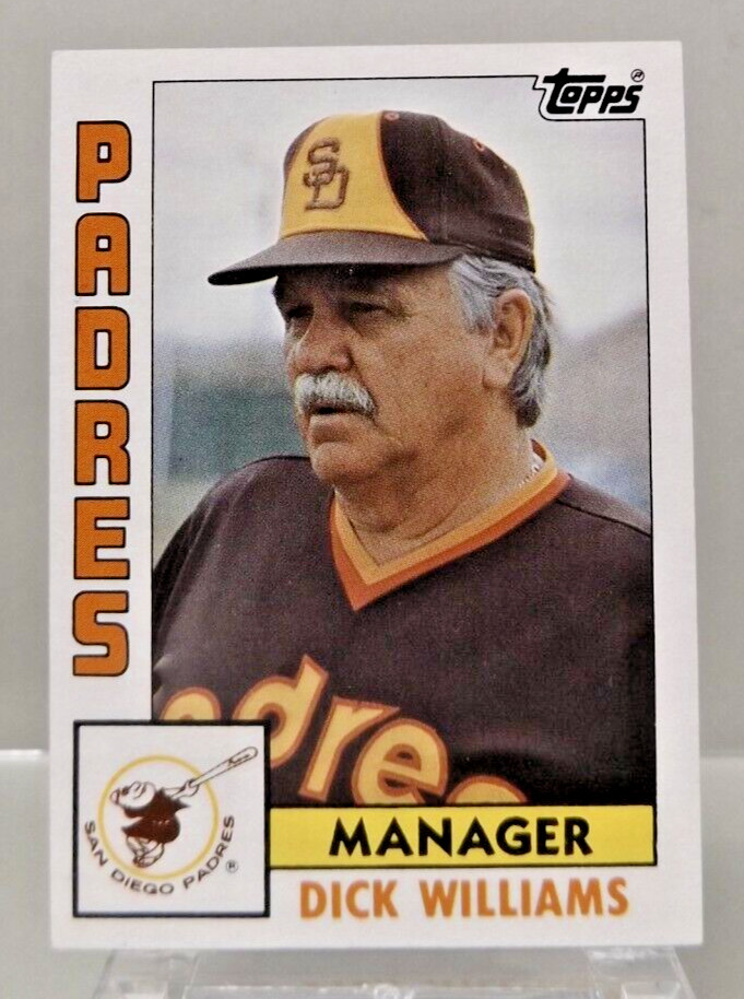 1984 Topps #742 - Dick Williams Mgr. - San Diego Padres - Near Mint
