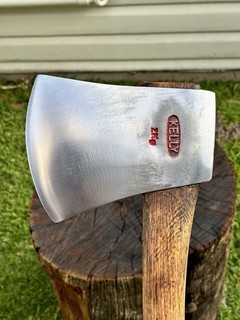 Repaired And Modified Kelly Axe WAX002. Vintage Axe. Tasmanian Pattern Axe.