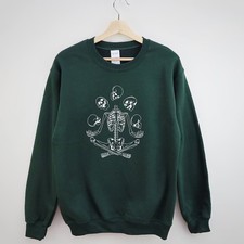 Halloween Skeleton Sweatshirt Spooky Scary Bones Fall Autumn